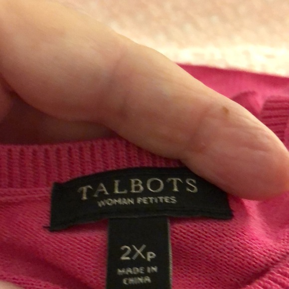 Vintage LikeNew Pink 2X Talbots S/S Sweater - Picture 2 of 6